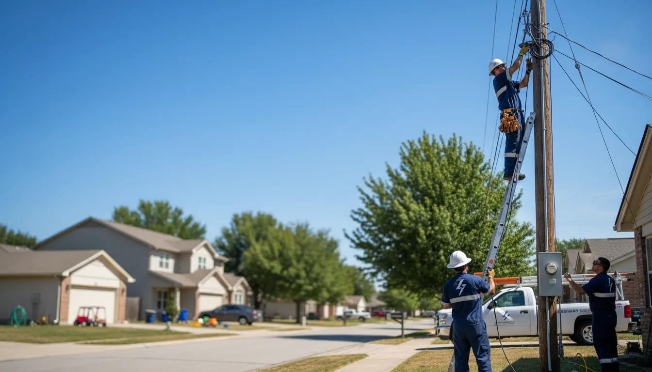 Residential electrician providing installation services in Medina, ND